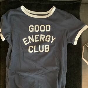 Old Navy Blue and White Energy Club Tee